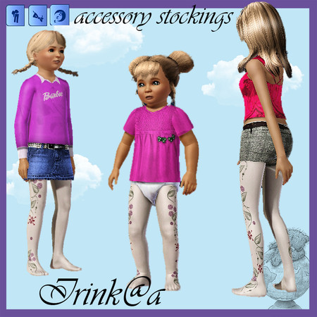 Sims 3 — accessory stockings by Irishkakic — accessory stockings. 4 zone repainted