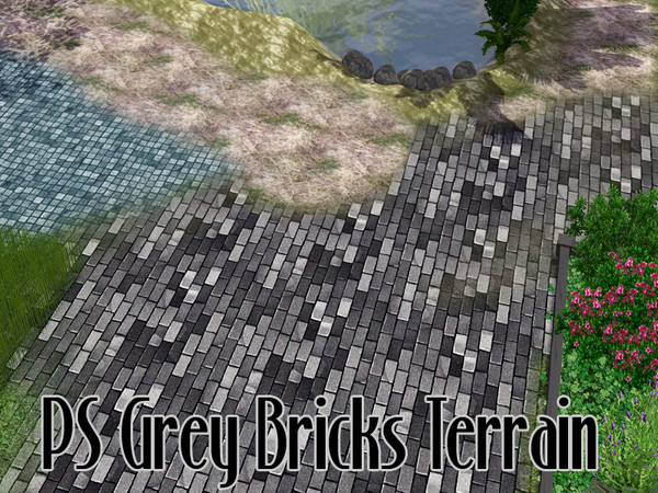 Sims 3 — PS Grey Bricks Terrain by TSR Archive — By Pralinesims