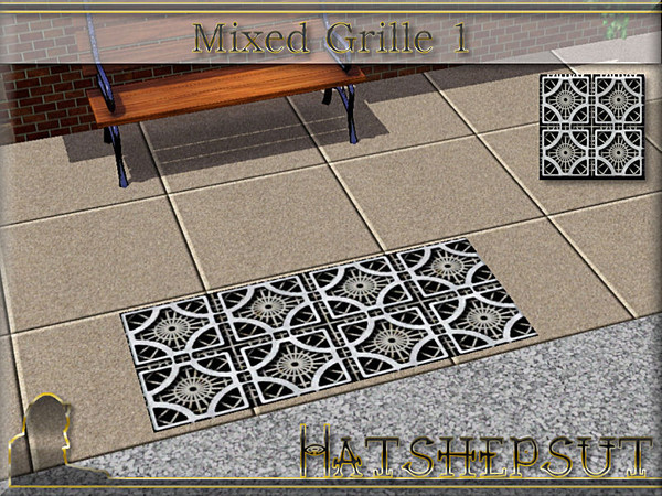 Sims 3 — Mixed Grille 1 by hatshepsut — Part of the Mixed Grille Pattern Collection