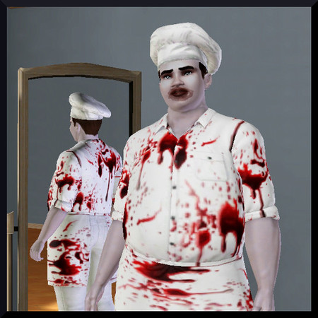 Sims 3 — Halloween chef by mellymoshpit — Halloween chef