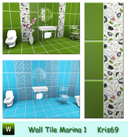 Sims 3 — Wall_ Tile_Marina_1 by KRIS69 — por kris69
