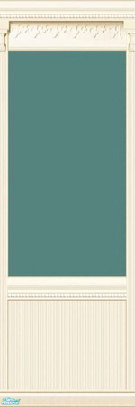 Sims 2 — jsf2CreamTurquoiseGreen by jsf — Cream colored, wainscotted, carved and pillared panels hold a turquoise green