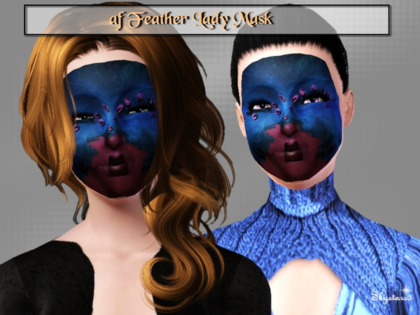 Sims 3 — Skys5_af-Feather Lady Mask by skystars5 — 