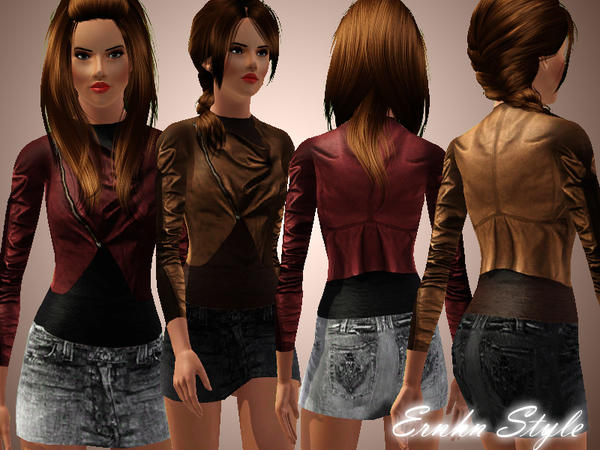 Sims 3 — Jacket Skirt Casual by ernhn — The Winter is coming . Brrr . 3 recolorable palettes . Hepe you like *