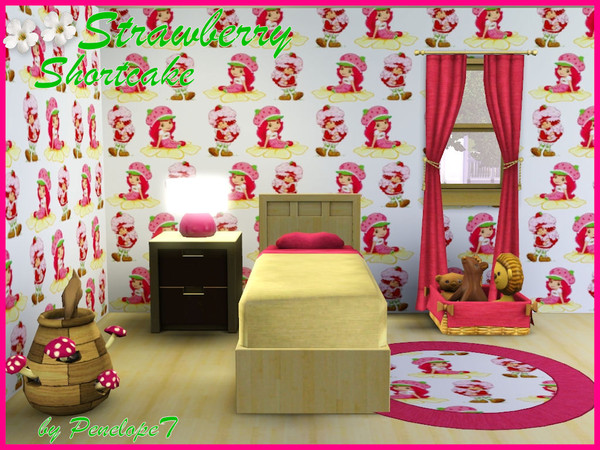 Sims 3 — Strawberry Shortcake Pattern by PenelopeT — This pattern can be found under the 'Themed' category. Enjoy! ~