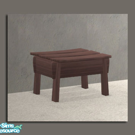 Sims 2 — TOT Short Coffee Table DarkWood by DOT — TOT Short Coffee Table DarkWood. Matching \'Touch Of Teak\' in-game