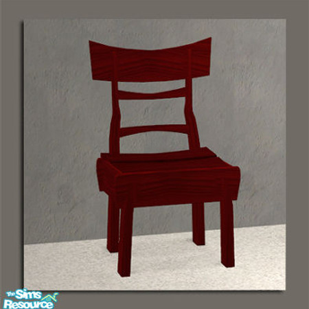 Sims 2 — TOT Dining Chair MESH by DOT — TOT Dining Chair MESH. Matching \'Touch Of Teak\' in-game bed. Desk - Dining