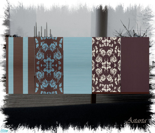 Sims 2 — Brown & Turquoise by Astarta — Brown,turquoise and plum walls