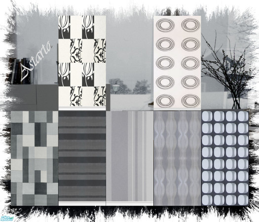 Sims 2 — Black & Grey by Astarta — The last, for now, of the black, white and grey series.