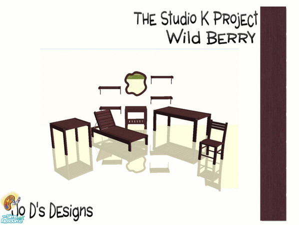 Sims 2 — Leyris Outdoor & Hall Studio K Match Wild Berry Set by simmaniac2005 — I LOVE Studio K walls & floors