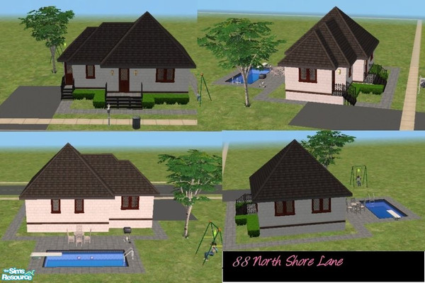 Sims 2 — 88 North Shore Lane by niclak — A small starter home made for one, possibly two sims. It has one bedroom and one