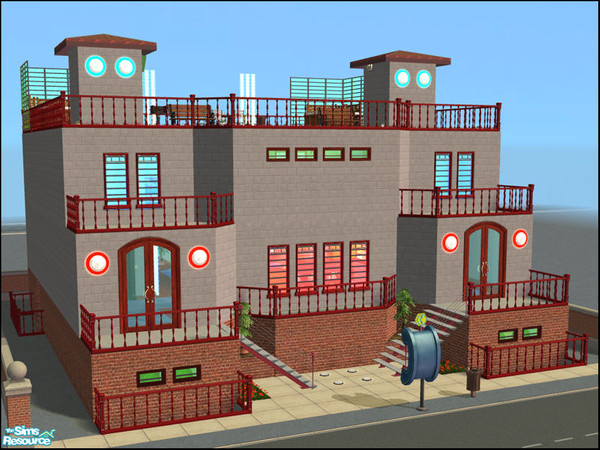 Sims 2 — Club Reflex by LadyMinion — A hip nightclub and gaming hall for your sims. Dance, drink, play poker or pool, or