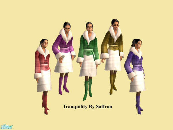 Sims 2 — Tranquility by Saffronzoe — These recolours of a Sims2Sisters mesh are a must have for all fashion crazy Sims.
