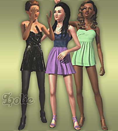 Sims 3 — Cocktail dresses Set01 by lolie2 — 