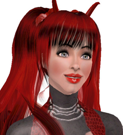 Sims 3 — Red Deville by dpdoyle — My Halloween sim. My Red Devil that want to be good. A bit like a Cullen haha! I used