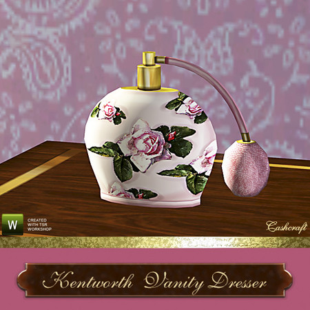 Sims 3 — Kentworth Perfume Rose by Cashcraft — Roses hand-painted bone china spray atomizer, filled with rose perfume.
