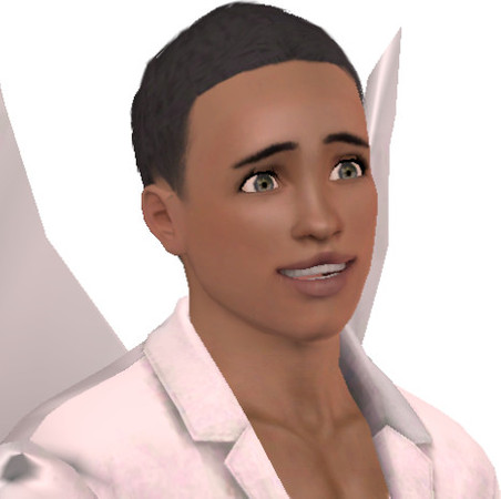 Sims 3 — Whyte Angel by dpdoyle — Whyte Angel He's an Angel for Halloween. The wings are by Rose. The Boss jacket is by