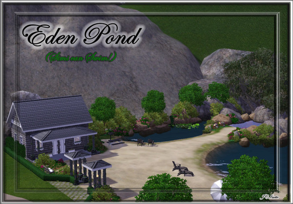 Sims 3 — Eden Pond by JCIssette — Sims can swim!!! This lovely community lot has so much to offer. There is a beautiful