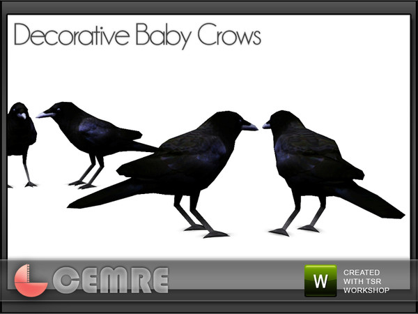 Sims 3 — Halloween Decorations -Decorative Baby Crows by cemre — Halloween Decorations -Decorative Baby Crows by Cemre