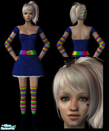 Sims 2 — Rainbow Bright Star by sinful_aussie — Costume Make up to go with the Rainbow Bright Costume.