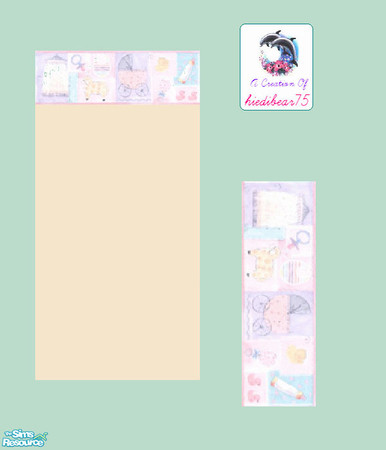 Sims 2 — Patchwork Nursery #1 Pink Border - Patchwork Nursery #1 Pi1peach Hb75 by hiedibear75 — Soft as a lil lamb, sweet
