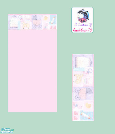 Sims 2 — Patchwork Nursery #1 Pink Border - Patchwork Nursery #1 Pi1pink Hb75 by hiedibear75 — Soft as a lil lamb, sweet