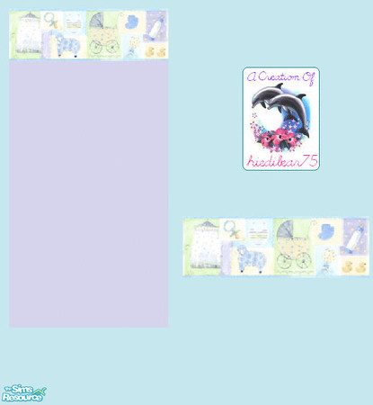 Sims 2 — Patchwork Nursery #1 BlueBorder - Patchwork Nursery #1 B1purple Hb75 by hiedibear75 — Soft as a lil lamb, sweet