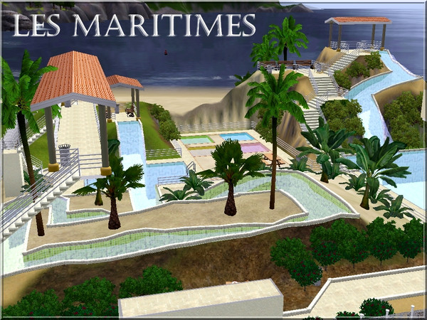 Sims 3 — Les Maritimes by lilliebou — Hi! Your families are going to have fun in this water park! There is an area for