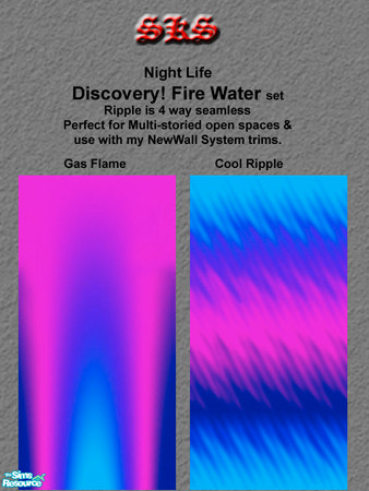 Sims 2 — Discovery! NL_Fire Water by 71robert13 — These cool wall patterns were descovered hiding in Night Life Files.