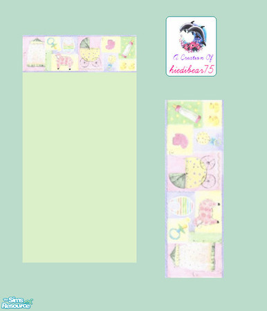 Sims 2 — Patchwork Nursery #1 PurpleBorder - Patchwork Nursery #1 Pu1green Hb75 by hiedibear75 — Soft as a lil lamb,