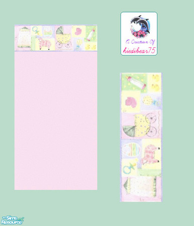 Sims 2 — Patchwork Nursery #1 PurpleBorder - Patchwork Nursery #1 Pu1pink Hb75 by hiedibear75 — Soft as a lil lamb, sweet