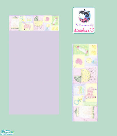 Sims 2 — Patchwork Nursery #1 PurpleBorder - Patchwork Nursery #1 Pu1purple Hb75 by hiedibear75 — Soft as a lil lamb,