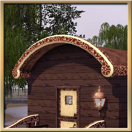 Sims 3 — 4-tile Wayfarer Caravan Roof (End) by Cyclonesue — For wider vans, the Wayfarer roof will accommodate 4-tile