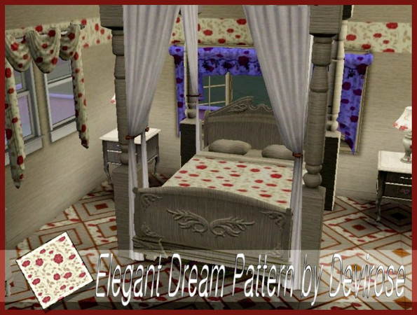 Sims 3 — Elegant Dream by Devirose — Vintage fabric spectacular, but the modern styling.