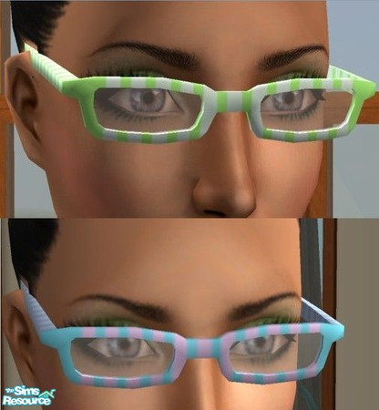Sims 2 — Stripped Glasses :) by sims1latina88 — Two Stripped Glasses for your Sims! enjoy!
