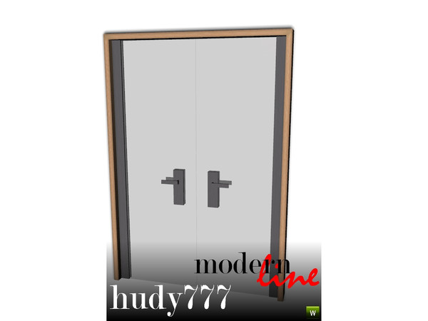 Sims 3 — Moden Line Two Tile Doors by hudy777-design — Moden Line Two Tile Doors by: hudy777 All 3D meshes and are (C)