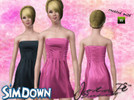 Sims 3 — Short Satin Dress (#001) by jpbueno1234 — Hi guys! This is my first dress for Sims 3 *-*' The Sim Down Short