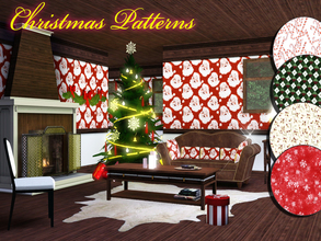 Sims 3 — Christmas Patterns by TSR Archive — This set contains five lovely Christmas patterns! we hope you like them!! 