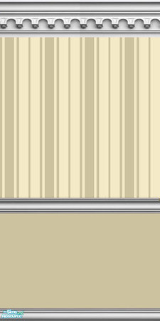 Sims 2 — NK Split Walls - Eggshell by MoMama — A wall with Eggshell bottom, Eggshell Oxford stripe top and gothic arch