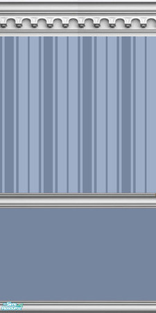 Sims 2 — NK Split Walls - Dusty Blue by MoMama — A wall with Dusty Blue bottom, Dusty Blue Oxford stripe top and gothic