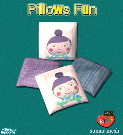 Sims 2 — evi's Pillows Fun! - boy by evi — Decorate your kids rooms with my recolorings of Sunair's mesh. They will love