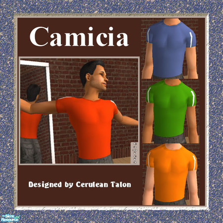 Sims 2 — Camicia -- T-Shirt by Cerulean Talon — Style and comfort are key elements in this 4-sum of Italian cut t-shirts.