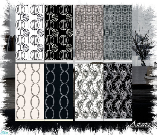 Sims 2 — Black and White 2nd by Astarta — 2nd Black and white wallpapers series.