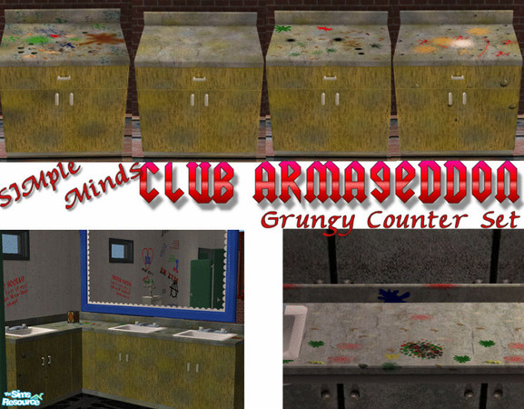 Sims 2 — Club Armageddon! by SIMple Minds — Designed to go in the dressing room and bathrooms of Club Armageddon. While
