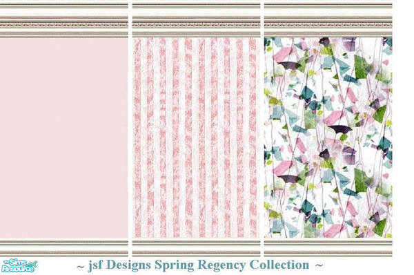 Sims 2 — jsf Designs Spring Regency by jsf — A small collection of spring pink paint and bright wallpapers in my Regency