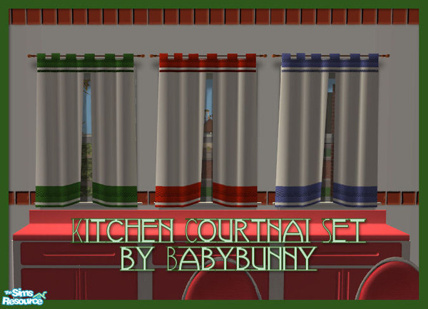 Sims 2 — Happy Kitchen Curtnai by Babybunny — 