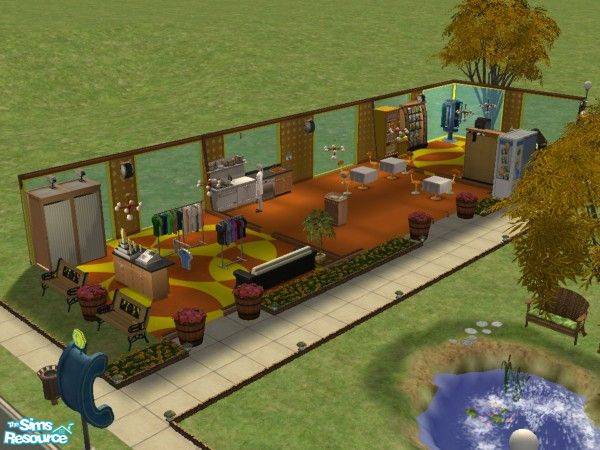 Sims 2 — Small Simple Shopping by KayJayZee1963 — Small shop I created for my Uni students. Clothes, groceries, diner,