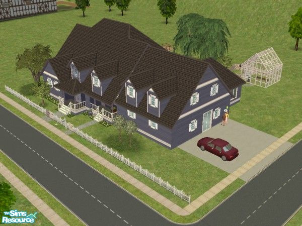 Sims 2 — Cape Cod Round 4 by vertefae — Cape Cod home created for the Generations 2 Challenge. This is the Round 4 home.