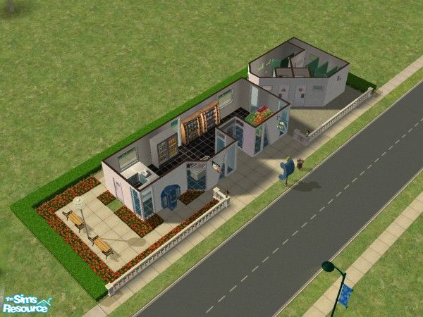 Sims 2 — The Cabin by cadiva — Part of the Beacon Falls add on series, this is a little newsagents and small electrical