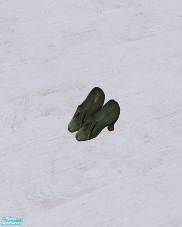 Sims 2 — Leather Tassel Heels by salixlikescake — A pair of leather high heels with laces and tassels. 